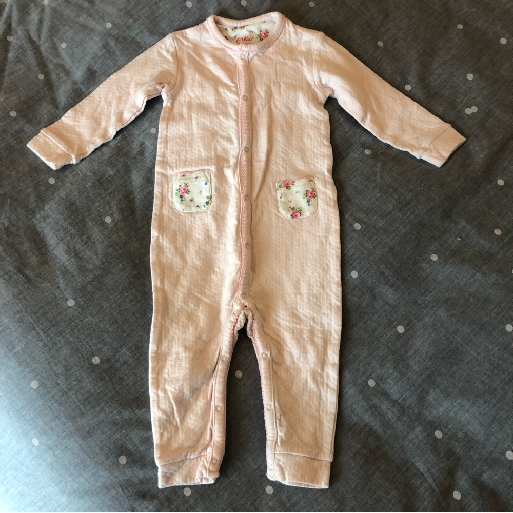 Cath Kids 100% cotton one-piece pajamas • quilted • 12-18 months • EUC